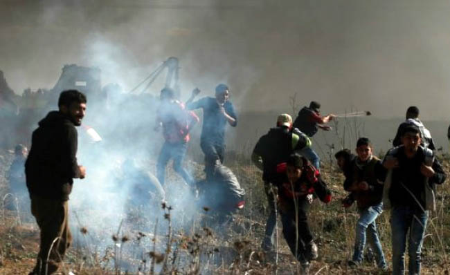 نیروهای اسرائیلی با معترضان فلسطینی درگیر شدند 